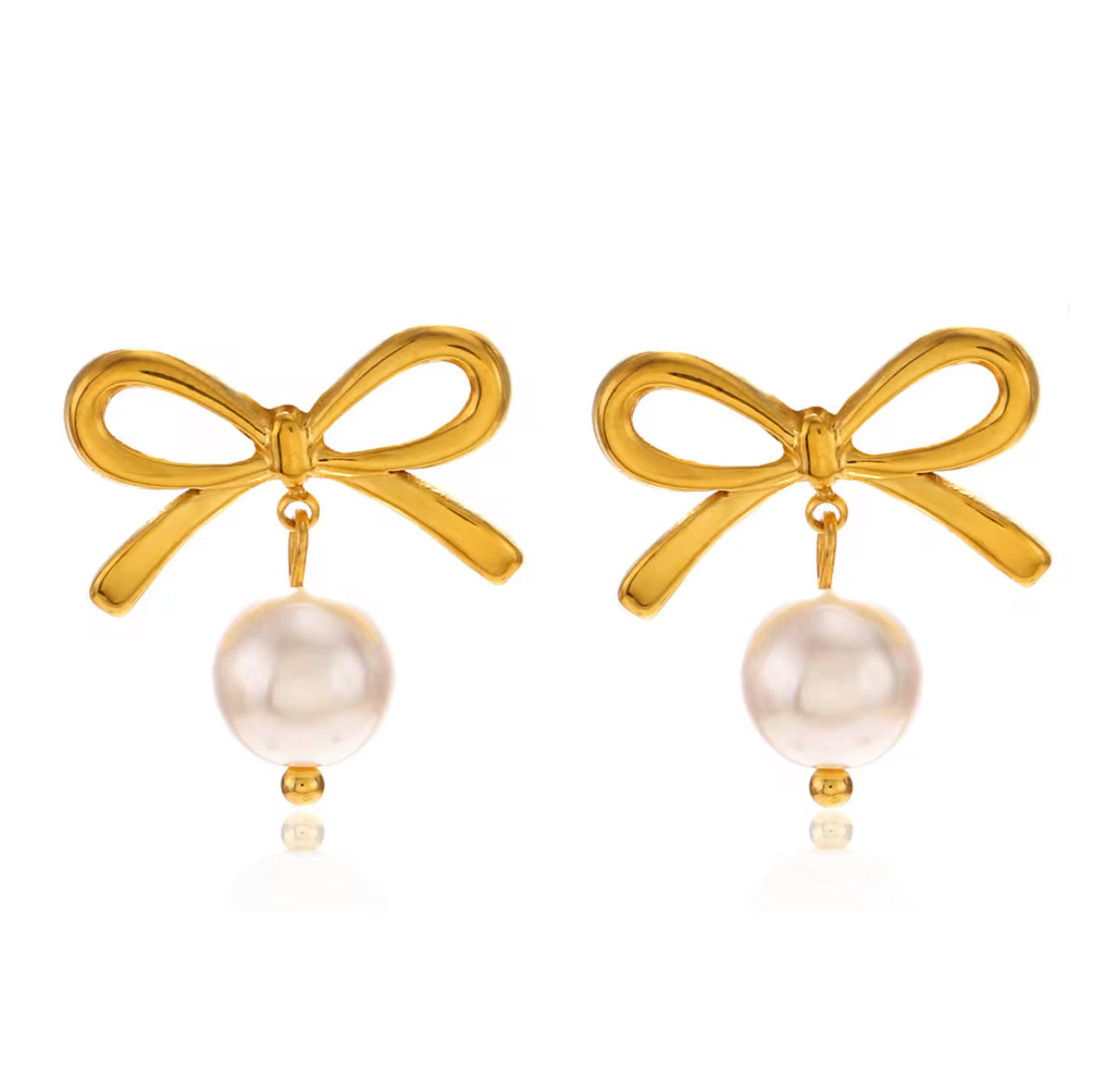 Butterfly Bow Pearl earrings