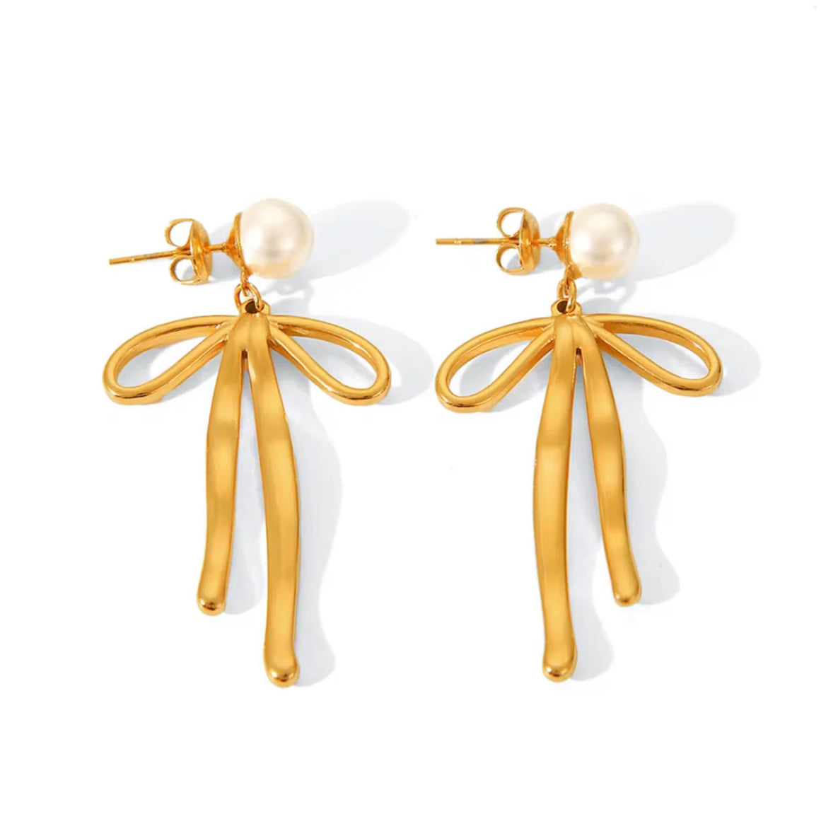 Pearl Bow earrings