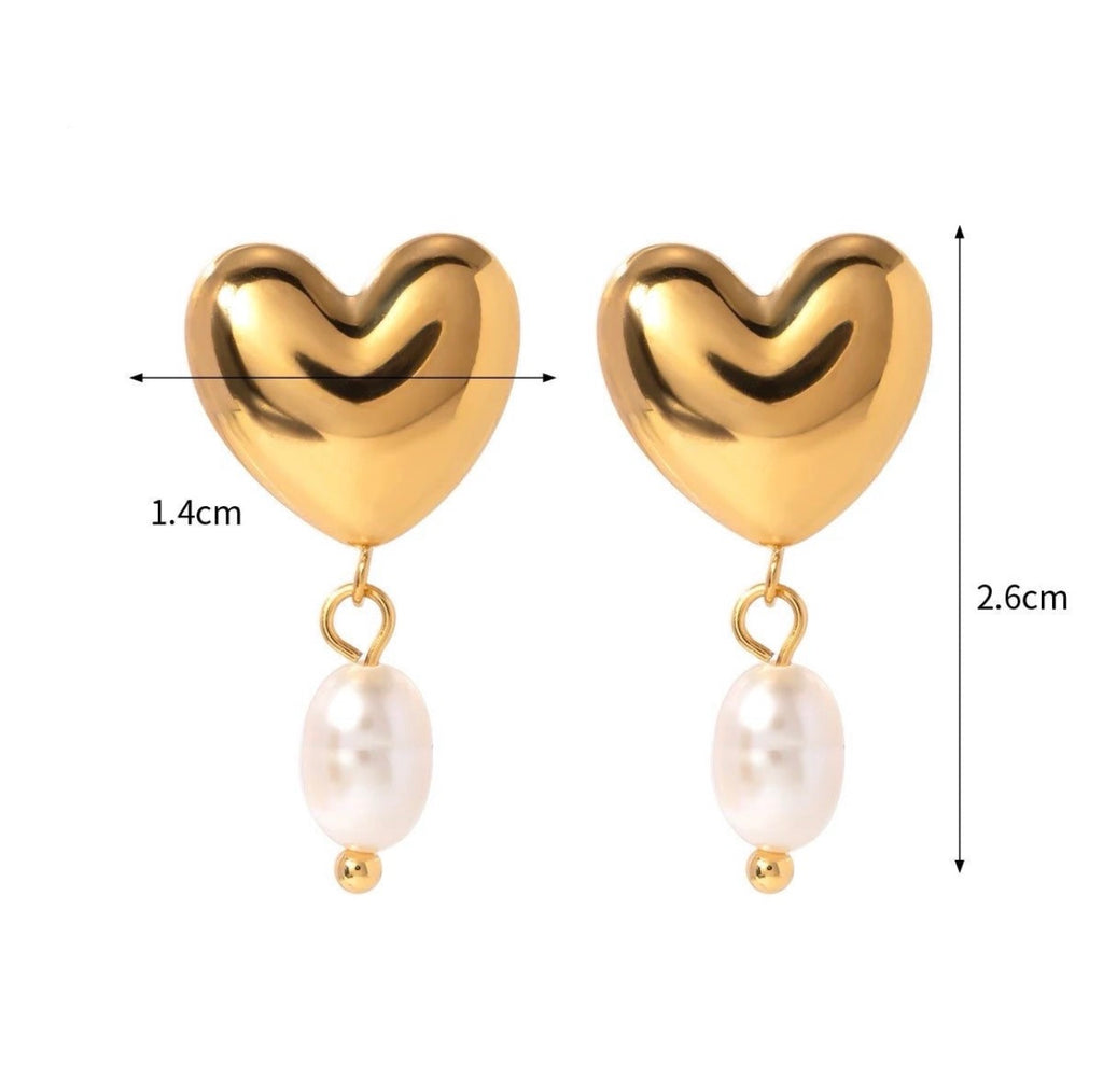 Golden heart Pearl Drops