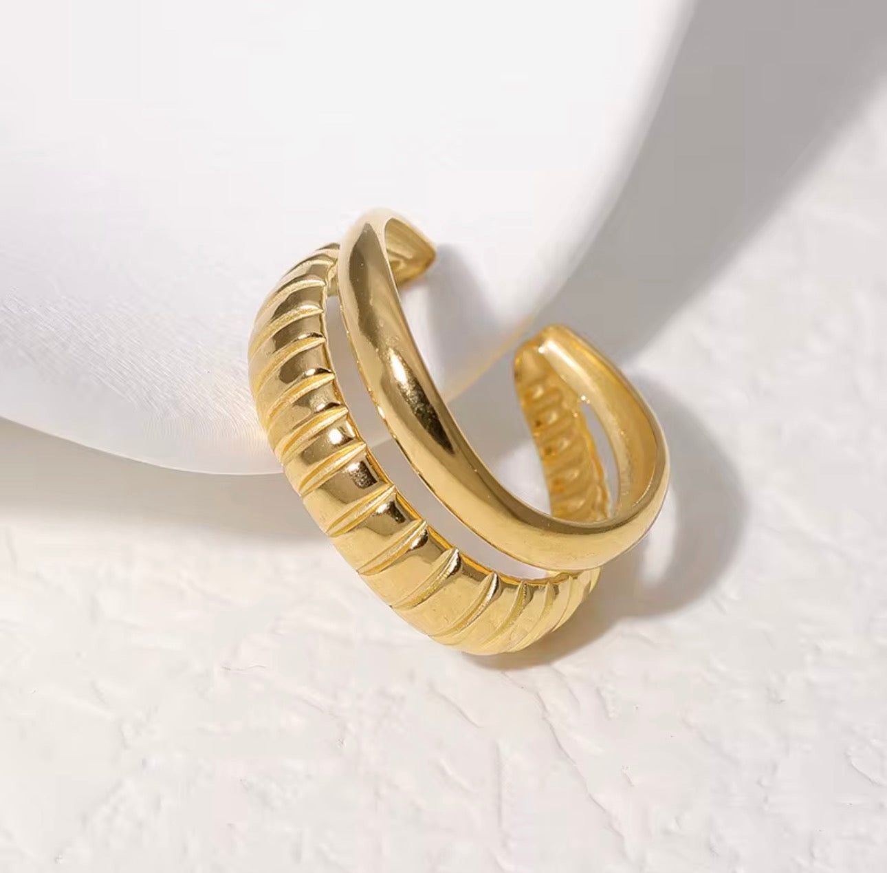 Double Layer Ripple Ring